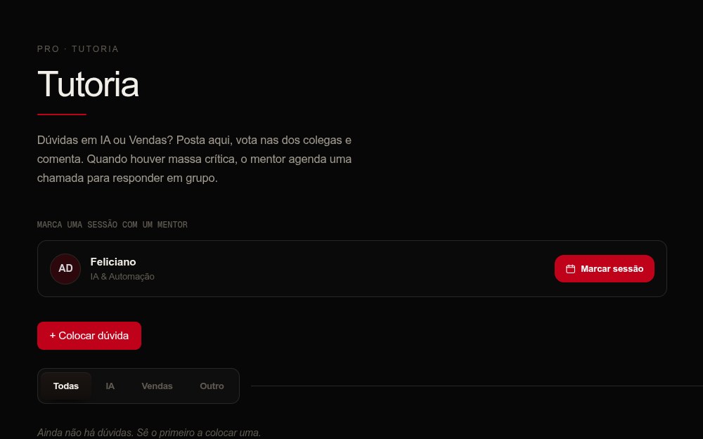 Tutoria SeagUp, marcar sessão com o mentor
